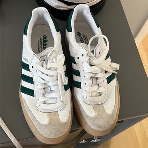 Adidas samba green and white